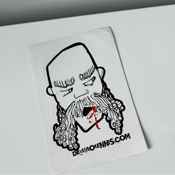 Death to Tennis hand drawn design sticker pack - Picture 7 of 8